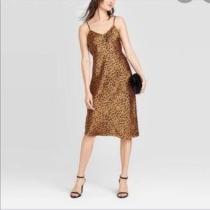 Cheetah print slip dress